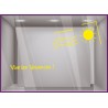 Kit de Stickers Carte Postale Vive les Vacances été calicot vitrine adhésif autocollant magasin mode agence voyage papeterie