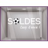 Sticker Soldes Foot promotion offre promotionnelle promo destockage braderie liquidation demarque vitrophanie calicot lettrage