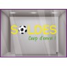 Sticker Soldes Foot promotion offre promotionnelle promo destockage braderie liquidation demarque vitrophanie calicot lettrage