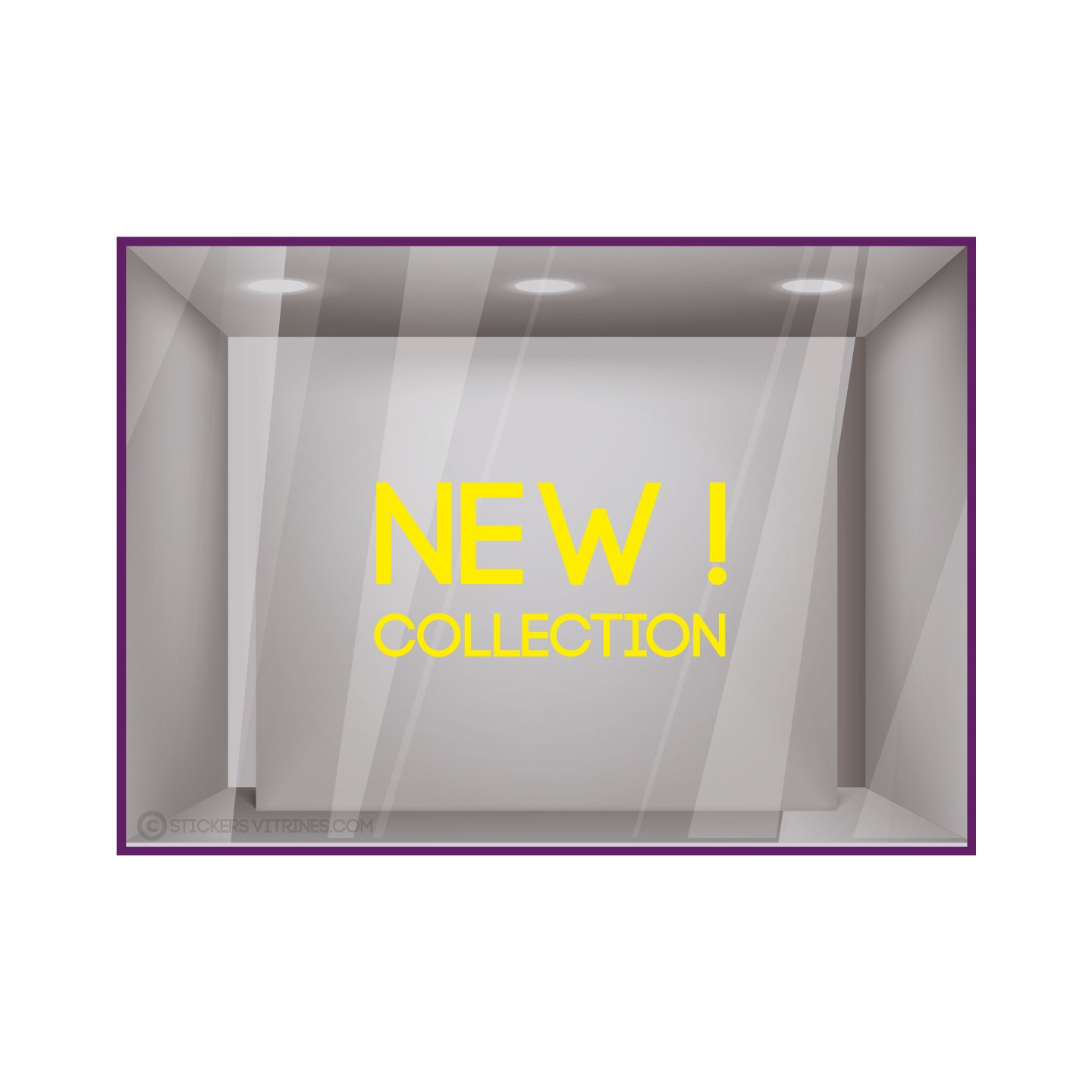 Sticker New Collection boutique commerce été printemps mode homme femme calicot vitrophanie