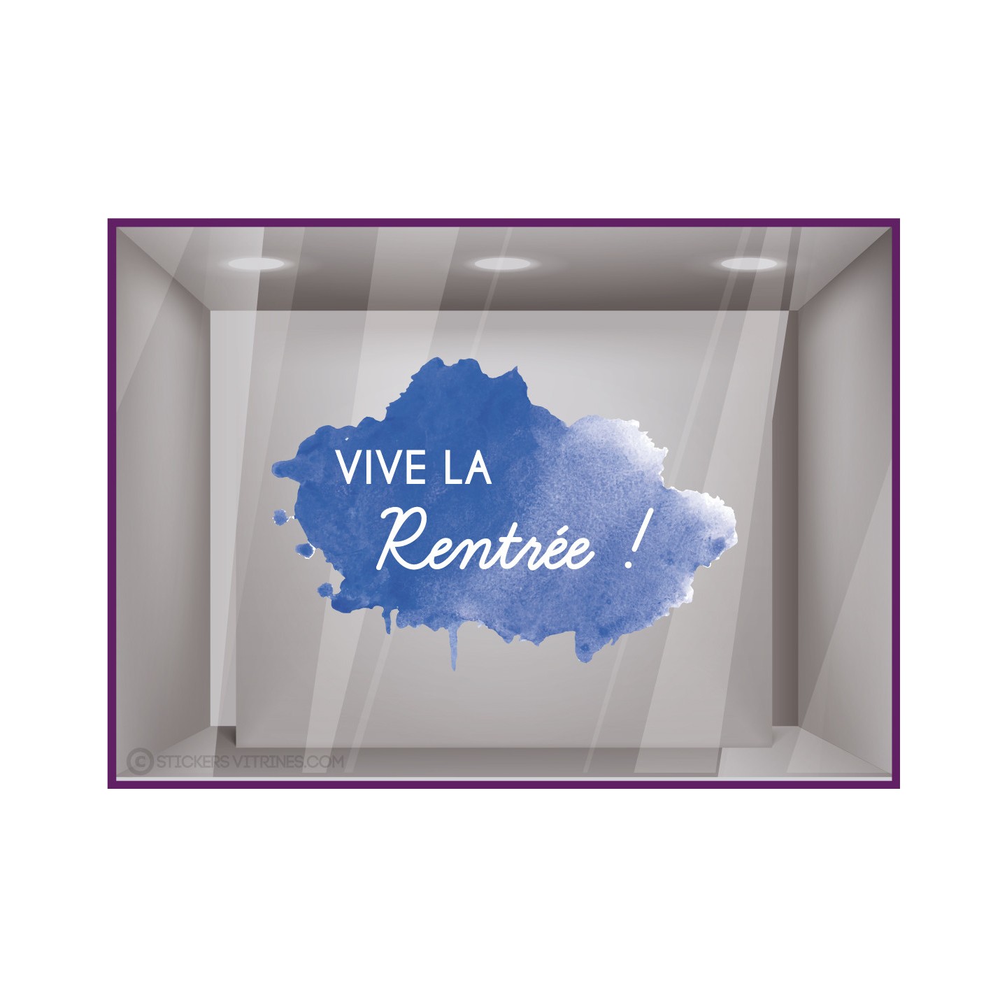 Vive La Rentree Tache Encre Autocollant Rentree Magasin Boutique Decoration Vitrophanie
