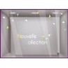 Kit de Stickers Nouvelle Collection Triangles vitrine calicot devanture lettrage adhesif vitre mode bijouterie