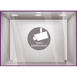 Sticker Vidéo Surveillance signaletique bureau cabinet medical avocat magasin vitrophanie autocollant 