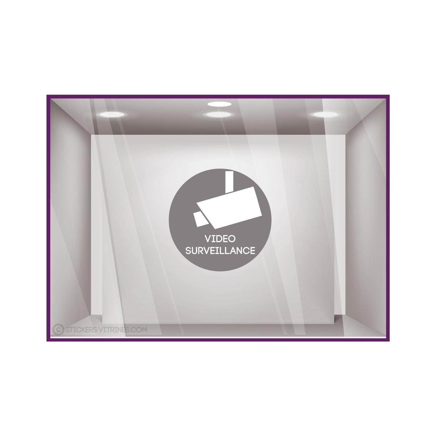 Sticker Vidéo Surveillance signaletique bureau cabinet medical avocat magasin vitrophanie autocollant 