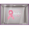 Sticker Coeur Octobre Rose Ruban Sticker Autocollant Géant Boutique Pharmacie
