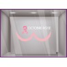 Sticker Seins Octobre Rose Devanture Commerce Cabinet Médical Vitrophanie Adhésive