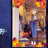 Automne Citrouille Feuille Sticker Halloween  Autocollant Vitrophanie Adhésif Decoration Boutique Magasin