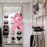 Sticker Coeur Octobre Rose Ruban Sticker Autocollant Géant Boutique Pharmacie