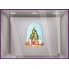 STICKER BOULE A NEIGE NOEL SAPIN CADEAU IDEE DECO MAGASIN VITROPHANIE ETOILE