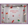 KIT DE STICKERS NOEL IDEE DECORATION BONNET CADEAU CHAUSSETTE  PATIN FLOCON