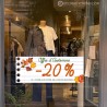 Offre Automne Bandeau Cahier Sticker Autocollant Adhésif Promotion Decoration Boutique Magasin