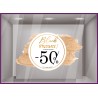 Sticker autocollant geant rond cuivre Black friday reduction pourcentage  devanture boutique 