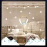 Kit de Stickers Joyeuses Fêtes Montagne à personnaliser neige flocons hiver ski noel magasin vitre idee deco