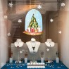STICKER BOULE A NEIGE NOEL SAPIN CADEAU IDEE DECO MAGASIN VITROPHANIE ETOILE