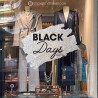 Sticker Black Days paillete argent PROMOTIONS DEVANTURE VITRINE COMMERCE MODE MAGASIN BIJOUTERIE CALICOT VITRE FRIDAY DESTOCKAGE