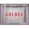 Sticker Soldes Lettres Adhésif Boutique Vitrine Destockage Calicot Soldes Enseigne Liquidation autocollant magasin evide