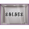 Sticker Soldes Lettres Adhésif Boutique Vitrine Destockage Calicot Soldes Enseigne Liquidation autocollant magasin evide