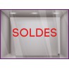 Sticker Soldes Lettre Adhesive Boutique Vitrine Destockage Calicot Soldes Enseigne Liquidation vitrophanie magasin
