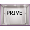 Sticker-PRIVE-lettrage adhesif-texte-porte-bureau-vitrophanie-vitrine-devanture