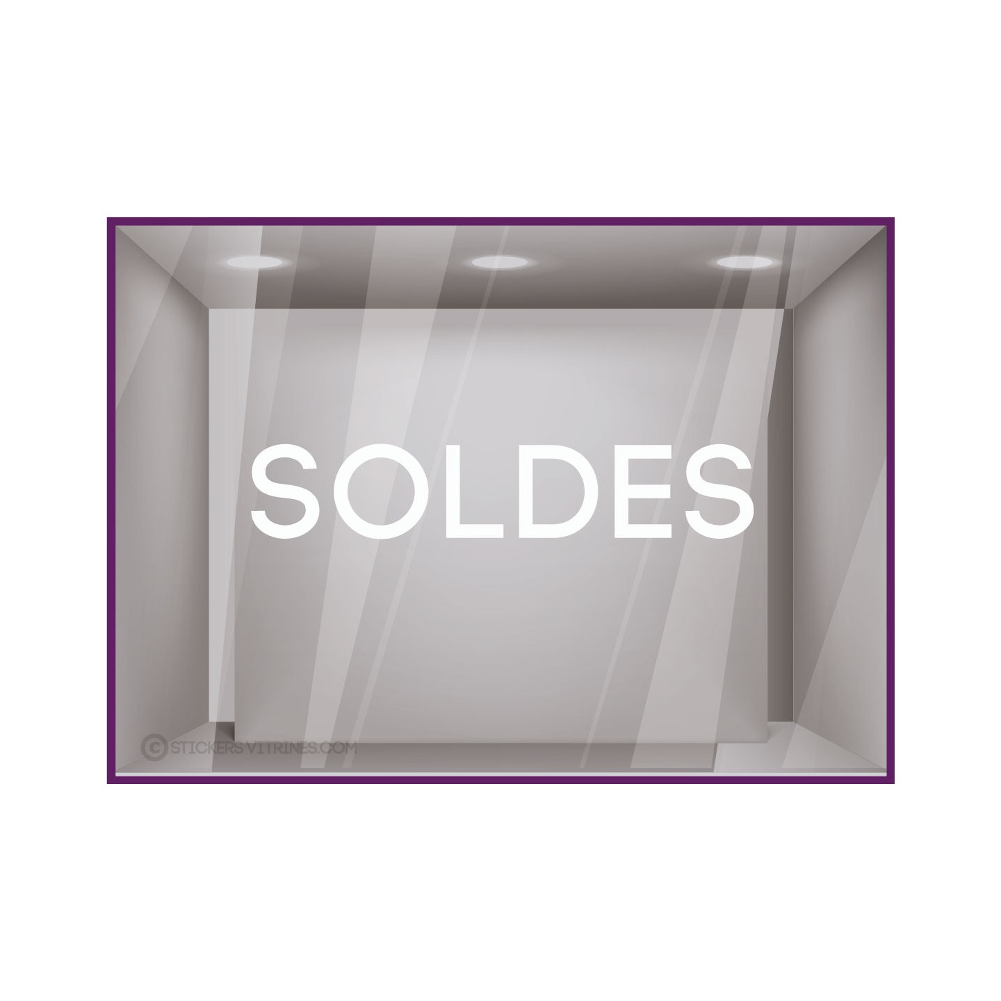 Sticker Soldes Lettre Adhesive Boutique Vitrine Destockage Calicot Soldes Enseigne Liquidation vitrophanie magasin