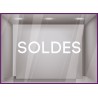 Sticker Soldes Lettre Adhesive Boutique Vitrine Destockage Calicot Soldes Enseigne Liquidation vitrophanie magasin
