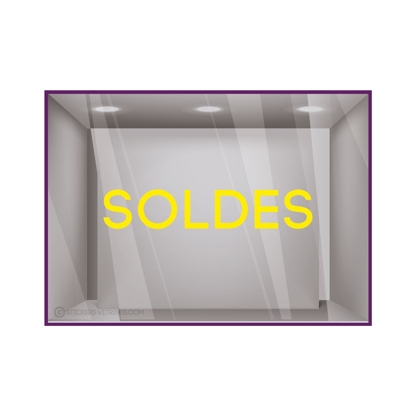 Sticker Soldes Lettre Adhesive Boutique Vitrine Destockage Calicot Soldes Enseigne Liquidation vitrophanie magasin