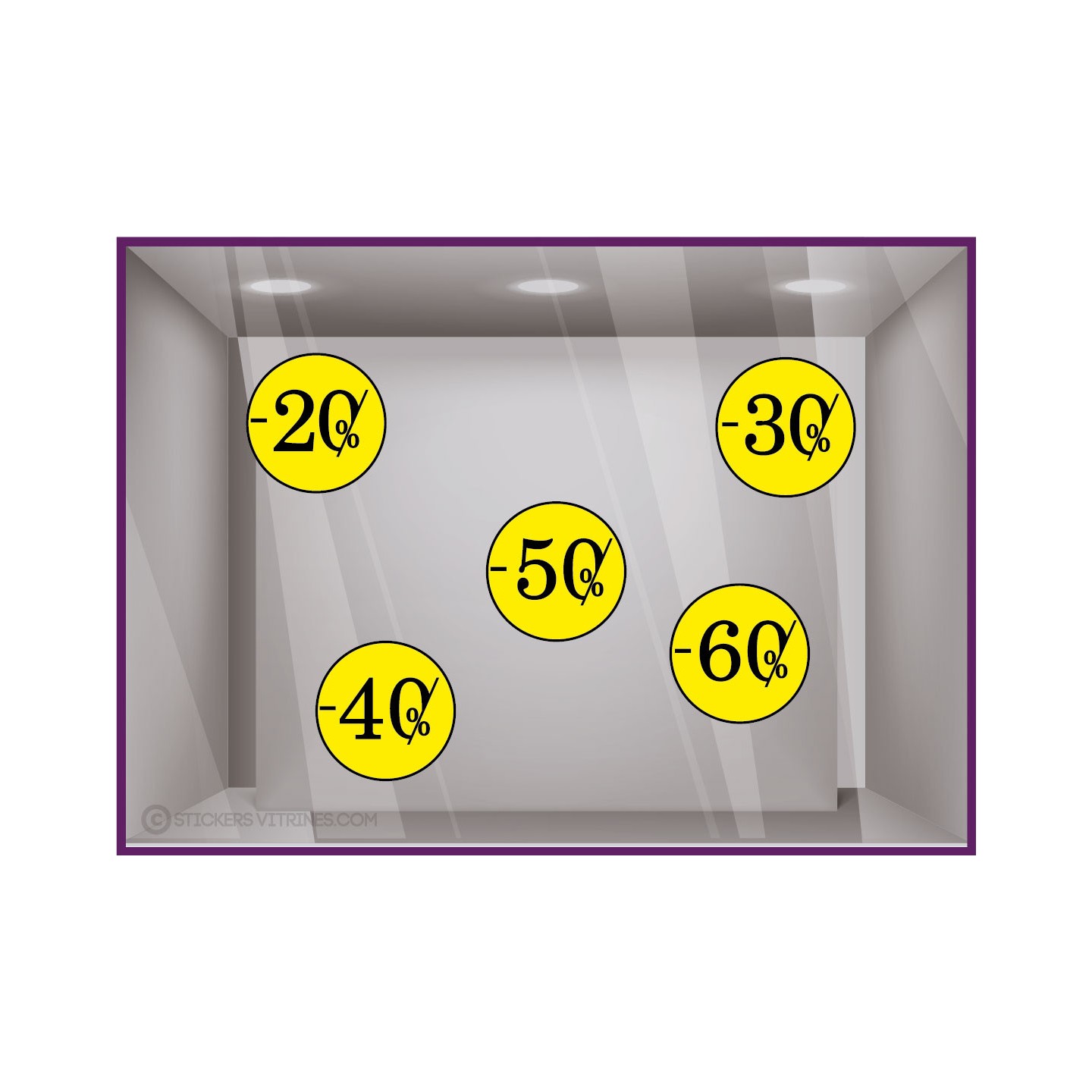 STICKER-OFFRE-AUTOCOLLANT GEANT-CALICOT-VITRINE-MAGASIN-DECO-ADHESIF-PROMOTIONS-COMMERCE