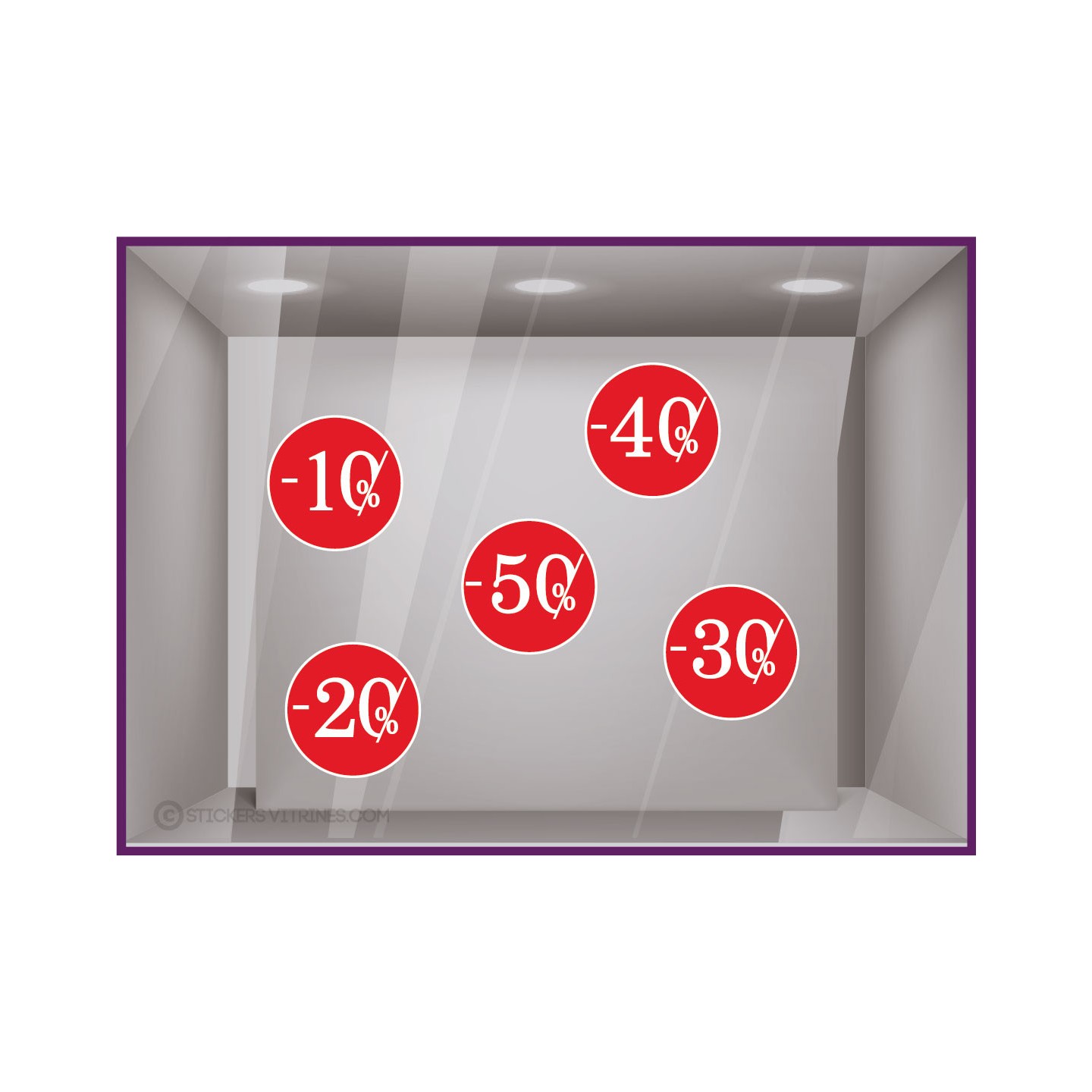 STICKER-OFFRE-AUTOCOLLANT GEANT-CALICOT-VITRINE-MAGASIN-DECO-ADHESIF-PROMOTIONS-COMMERCE