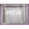 Sticker-PRIVE-lettrage adhesif-texte-porte-bureau-vitrophanie-vitrine-devanture