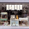 Sticker Soldes promotion devanture destockage calicot magasin vitrophanie mode guirlande drapeau vitrine vitre adhesif
