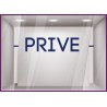Sticker-PRIVE-lettrage adhesif-texte-porte-bureau-vitrophanie-vitrine-devanture