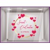 Sticker Couronne de Coeurs Saint-Valentin BIJOUTERIE FLEURISTE MAGASIN VITRINE