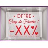 Sticker Offre coup de foudre calicot lettrage lettre autocollante saint valentin magasin promotion