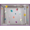 Stickers 20 Oeufs de Pâques Multicolores commerce chocolatier devanture vitrophanie marquage adhesif  decoration