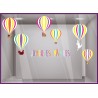 Kit de Stickers Montgolfieres Paques lettrage adhesif autocollant calicot vitrophanie devanture vitrine chocolaterie patisserie
