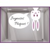 Sticker Lapin Pâques renversé