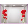 Kit de Stickers Fleur de Coquelicot Geant printemps commerce mode beaute calicot vitrine autocollant