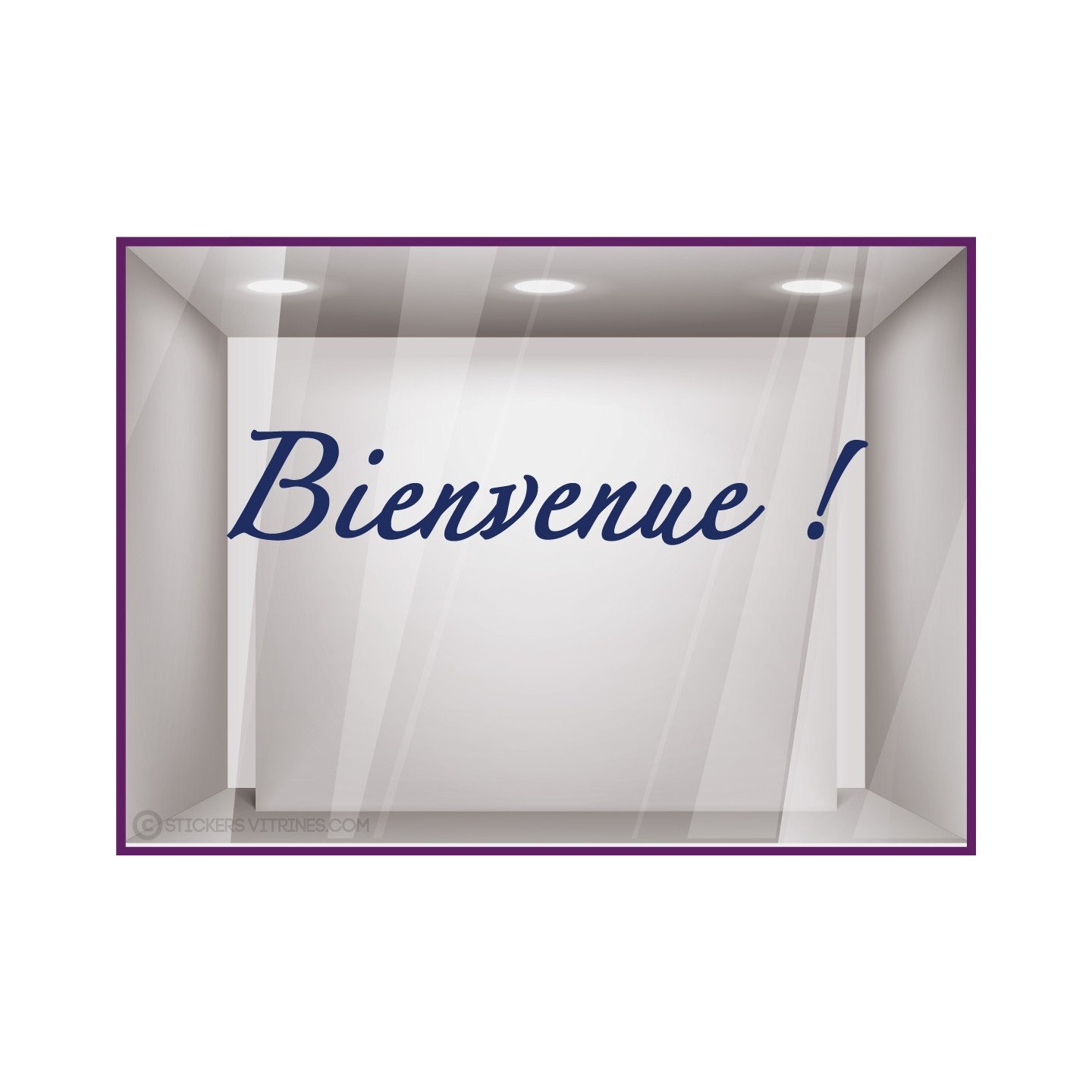 Sticker Bienvenue vitrophanie porte accueil commerce cabinet médical signalétique