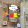 Botte Bonjour Automne Pluie Nuage Rentree des classes Vitrophanie Autocollant Geant Decoration Adhésif Boutique Magasin