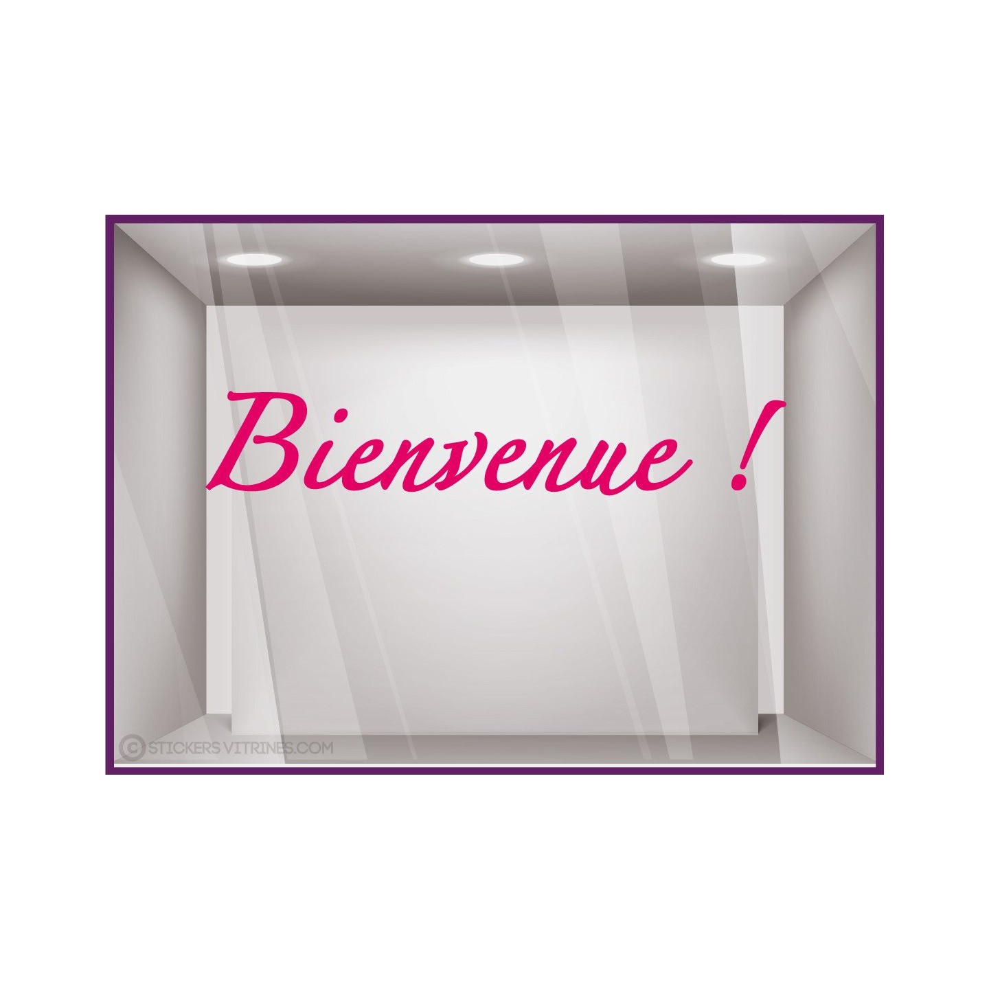 Sticker Bienvenue vitrophanie porte accueil commerce cabinet médical signalétique