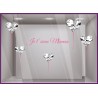 Kit de stickers ballon coeur diamant maman amour boutique devanture bijouterie parfumerie calicot autocollant fete des meres