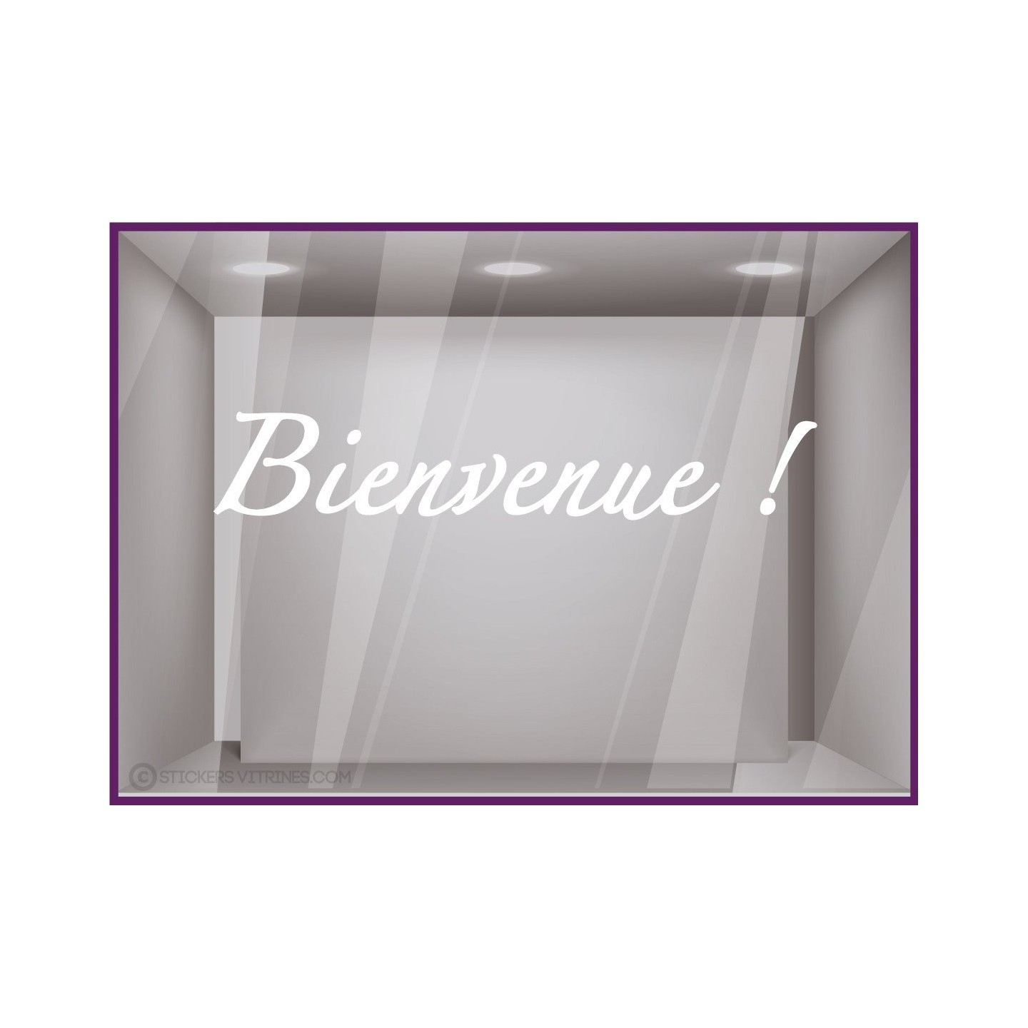 Sticker Bienvenue vitrophanie porte accueil commerce cabinet médical signalétique