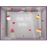 Kit de stickers bonne fete maman patisserie boulangerie cafe vitrine commerce bouche amour meres coeur vitrophanie adhesif
