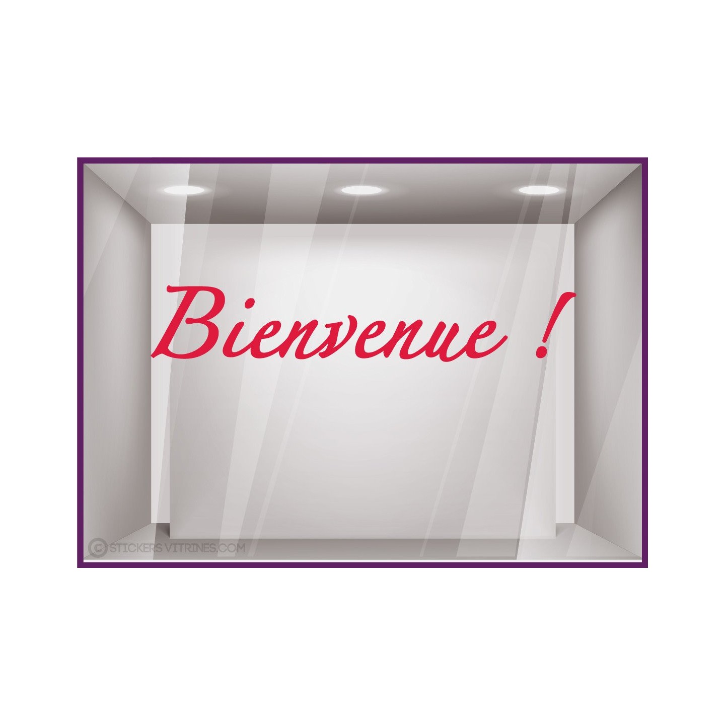 Sticker Bienvenue vitrophanie porte accueil commerce cabinet médical signalétique