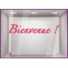 Sticker Bienvenue vitrophanie porte accueil commerce cabinet médical signalétique