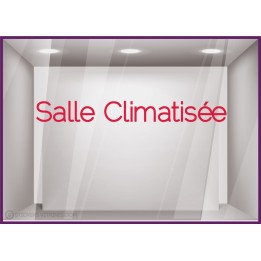Sticker Salle Climatisée lettrage adhésif restaurant brasserie hôtel signalétique vitrophanie 