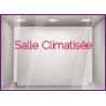 Sticker Salle Climatisée lettrage adhésif restaurant brasserie hôtel signalétique vitrophanie 