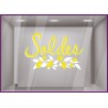 stickers soldes citron vitrophanie magasin dolce vita braderie offre beaute parfumerie bijouterie lettrage adhésif autocollant 