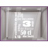 Sticker Recette de Cuisine signalétique vitrophanie café restaurant brasserie 