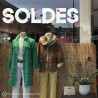 Sticker Soldes Pompoms Décoration été vitrine boutique mode  vitrophanie calicot